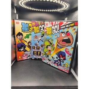 Teen Titans Go DVD Lot Complete 1st Season Lo-Tech Heroes Lookin For A Fight DC